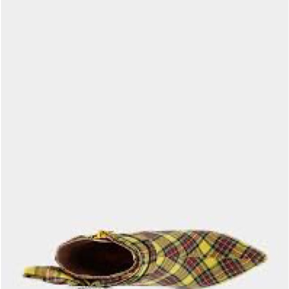 Bling Yellow Plaid Boots, Sz 11 - Picture 5 of 6